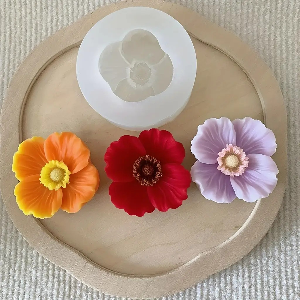花の形をしたシリコンキャンドル型、石鹸、粘土、樹脂工芸品、家 - Soap Making Gifts のレビューと価格
