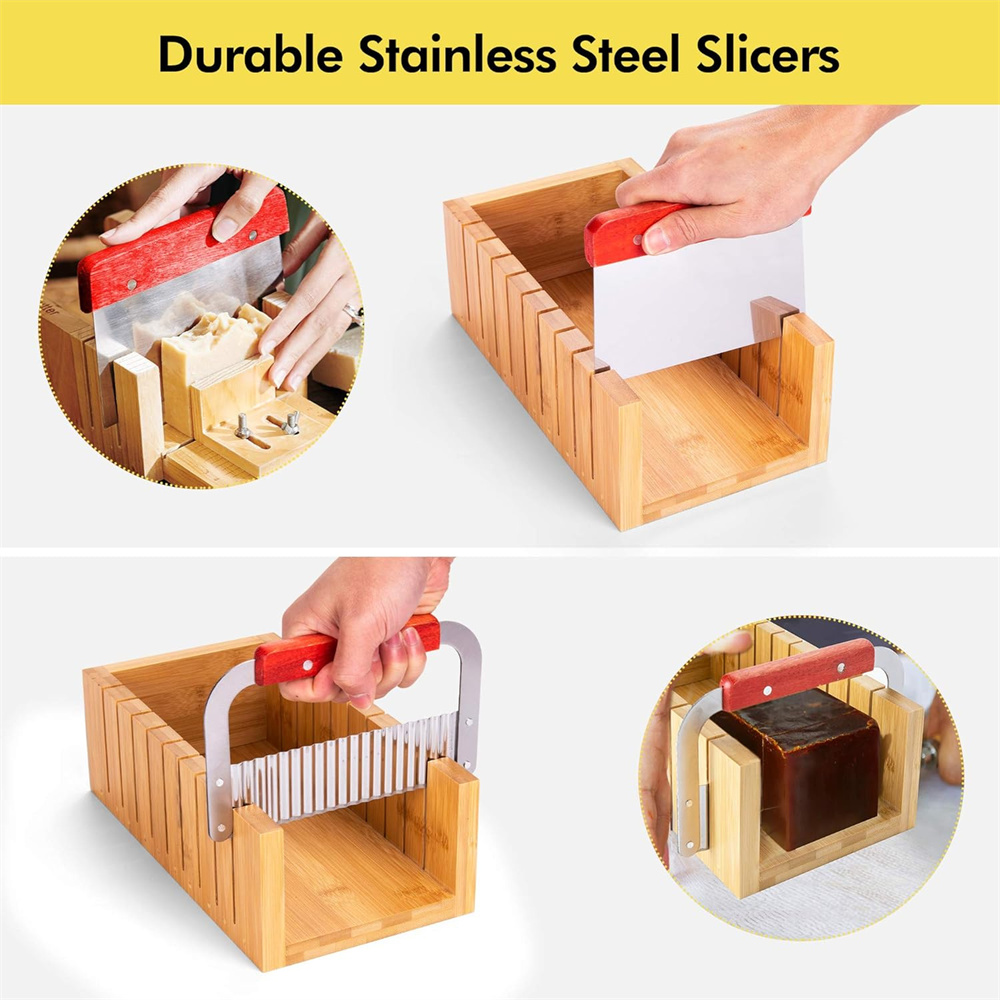 DIY 手作り石鹸作りキット 竹製カッティングボックスとシリ - Soap Making Instructions のレビューと価格